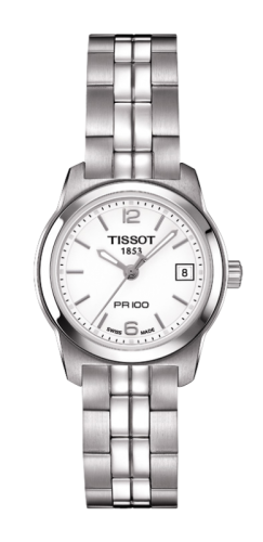 Tissot PR 100 Quartz 24.5 Stainless Steel / White / Bracelet